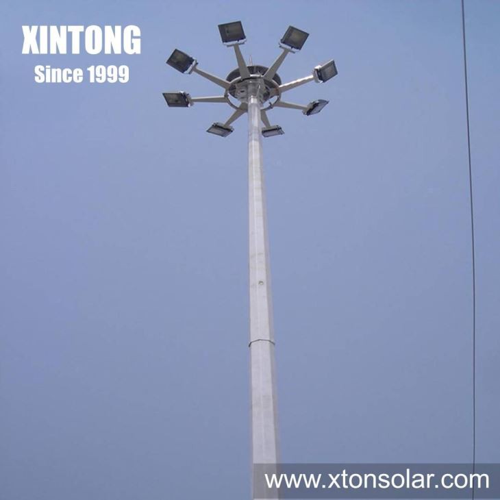 15m Hot Sale Weight Of High Mast Lighting Tower Poles Specification