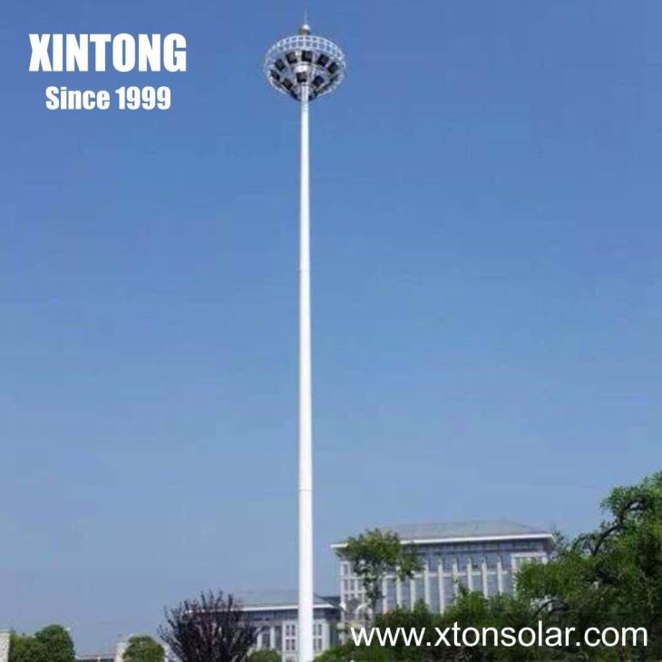 15m Hot Sale Weight Of High Mast Lighting Tower Poles Specification
