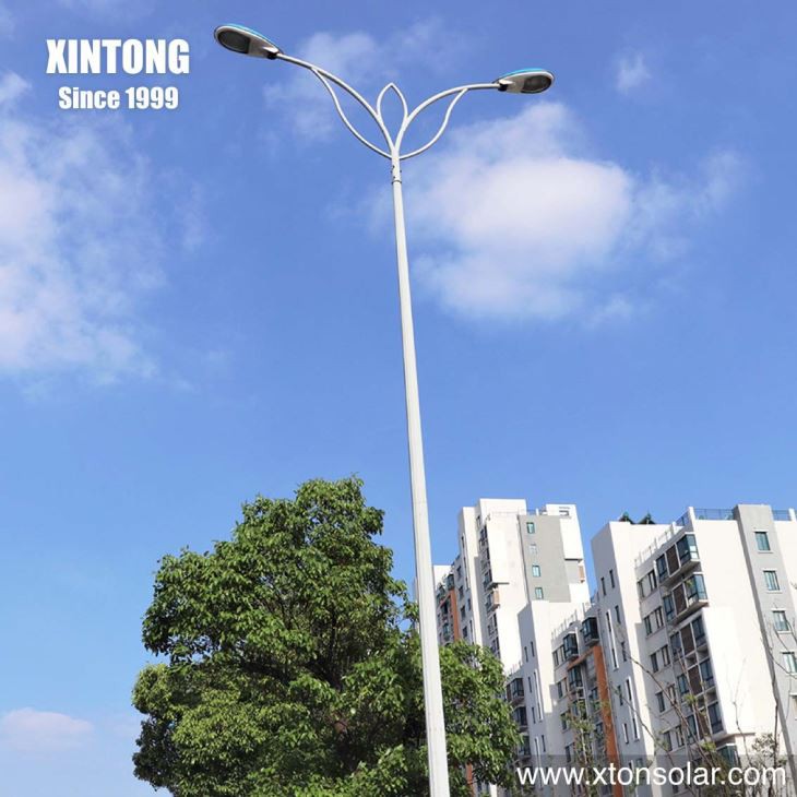 Pole Street Light Double Arm
